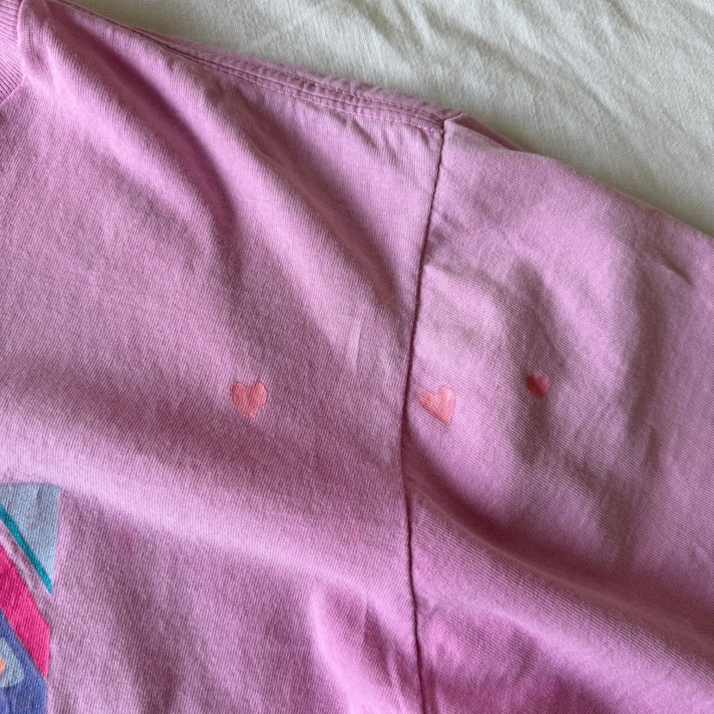 80's Fresh Produce Beach Pink Abstract T-Shirt XL 80s 90s Retro Distressed - Picture 7 of 9